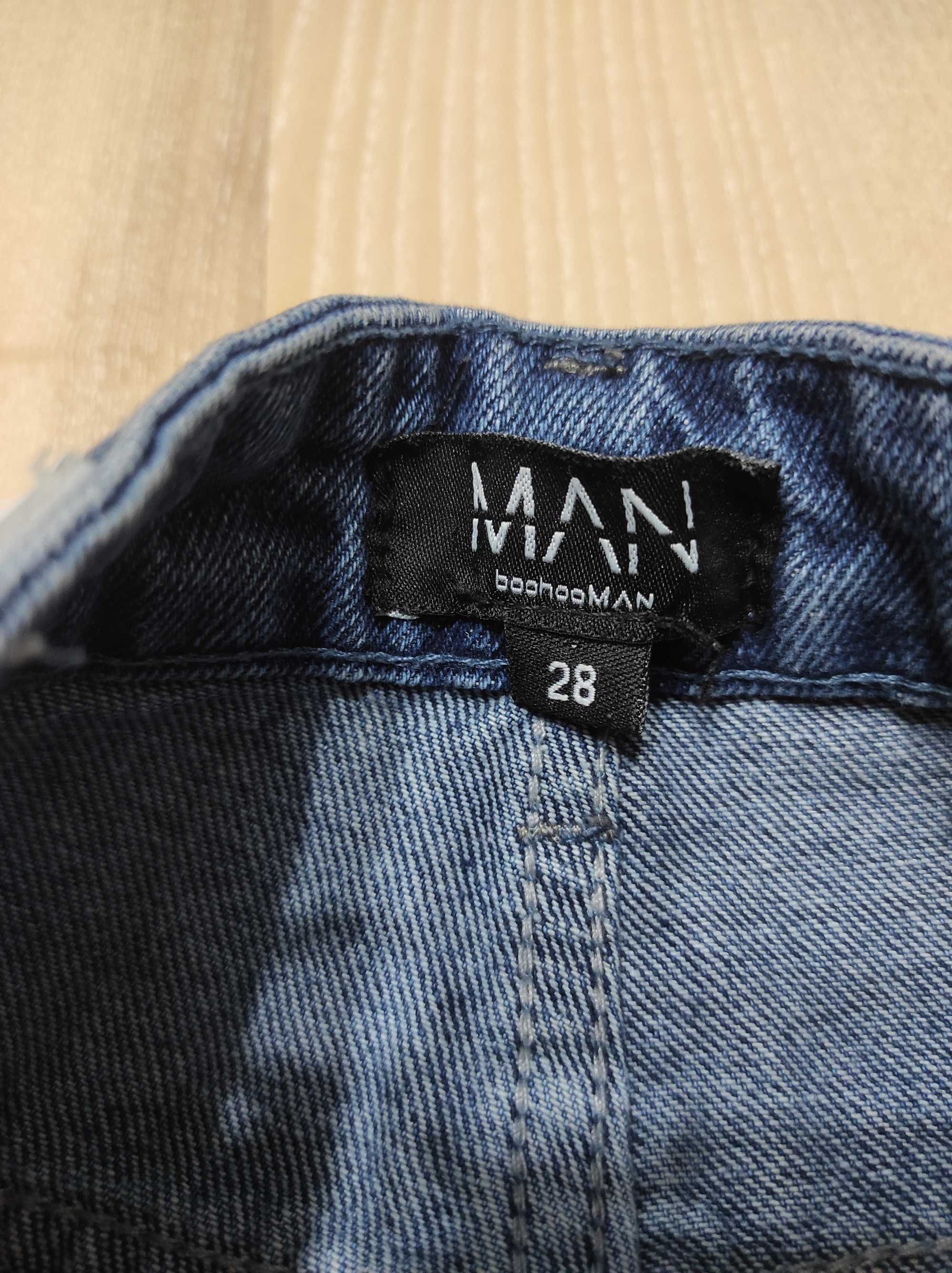 Высокие плотные джинсы МОМ, прямые плотные джинсы Boohoo размер 28