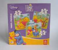 Trefl Puzzle 3w1 Disney Kubuś Puchatek 3 Układanki