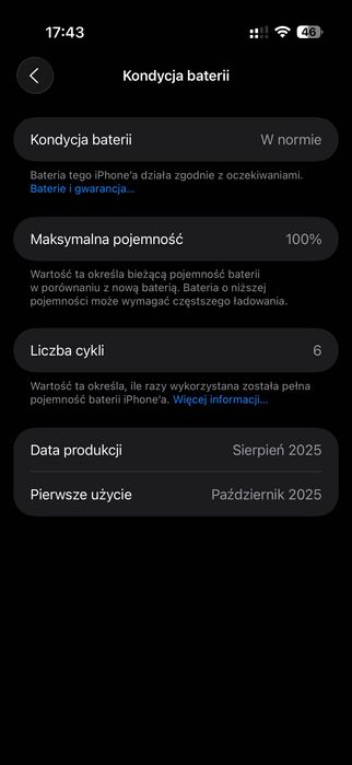 iPhone 17 Air 256GB black czarny praktycznie nowy