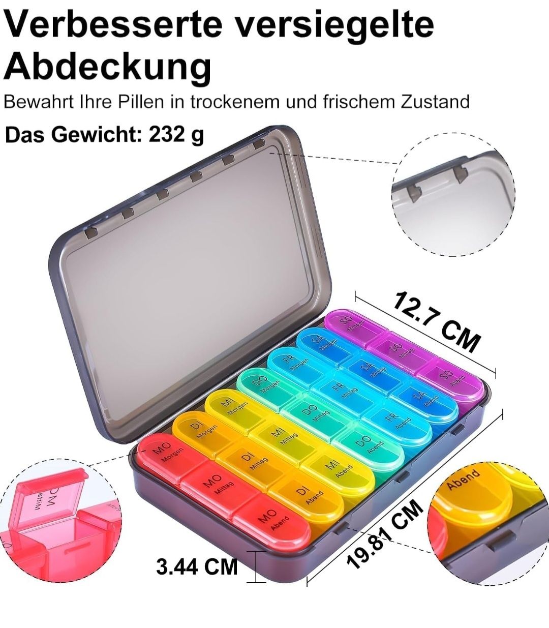 PokeLabel Pudełko na tabletki 7 dni