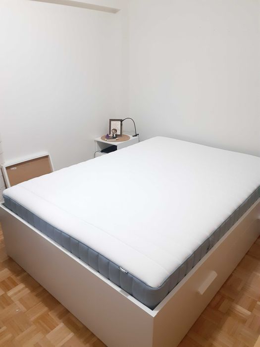 Colchão Casal IKEA VALEVÅG, firme/azul claro, 140x200 cm