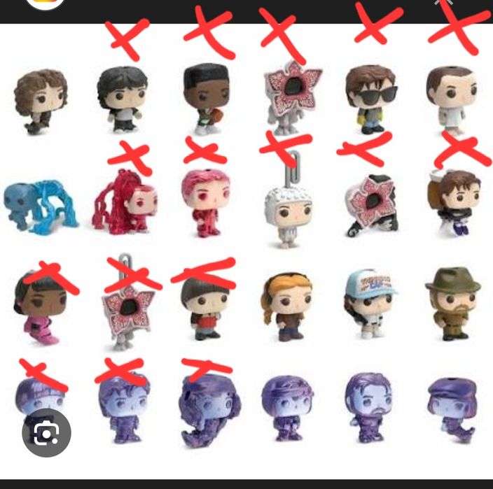 Mini funkos stranger things kinder joy