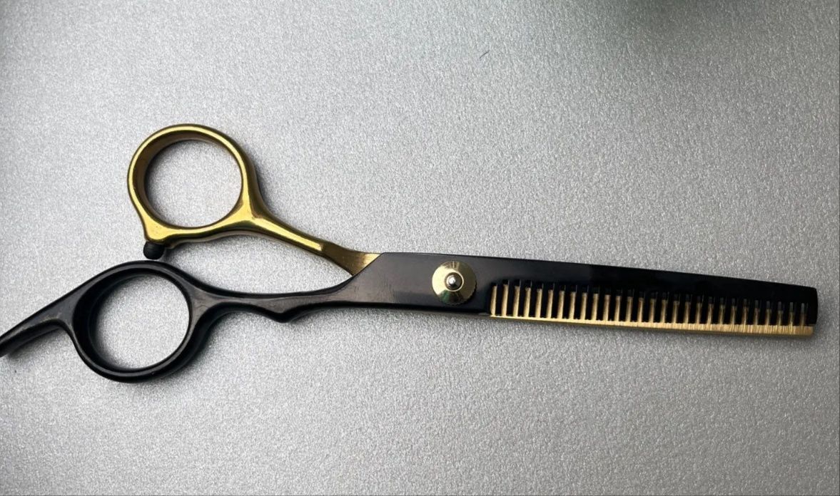 Ножницы филировочные для парикмахера, с расческой