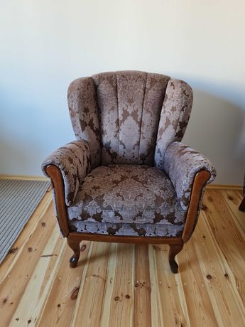 Fotel Tylkowski retro, jak nowy, klasyk, dębowy, manufaktura