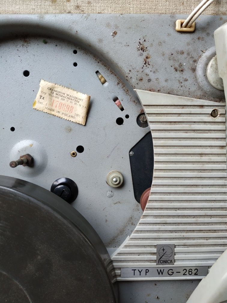 OKAZJA 1971 rok Gramofon ze wzmacniaczem FONICA WG-262 adapter Bambino