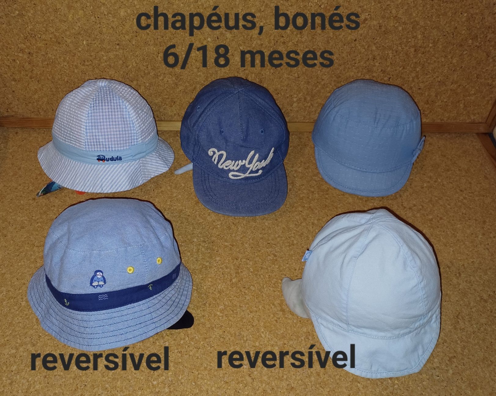 Gorros, chapéus, bonés Bebé/criança 18/36 meses, menina ou menino