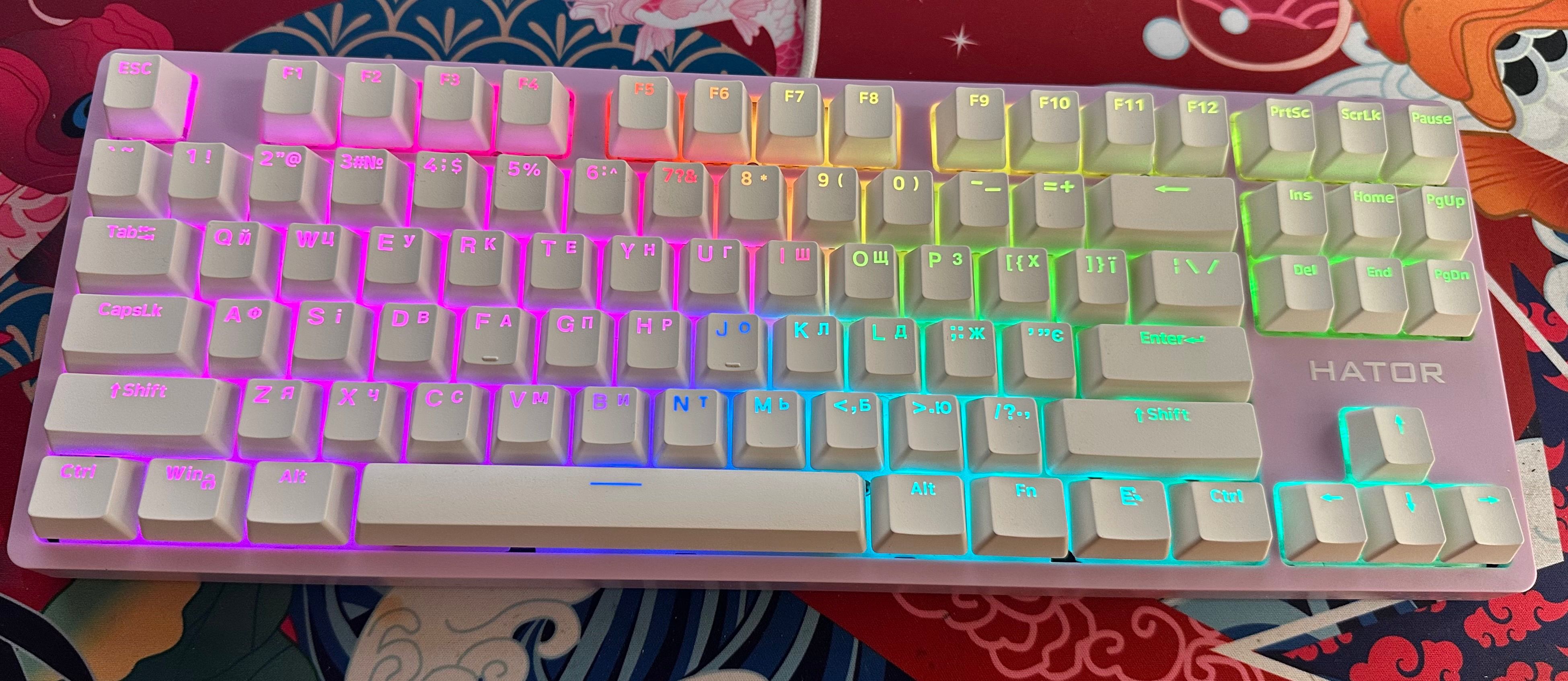 клавіатура HATOR Rockfall 2 Mecha TKL orange (HTK-724) Lilac -v1.0