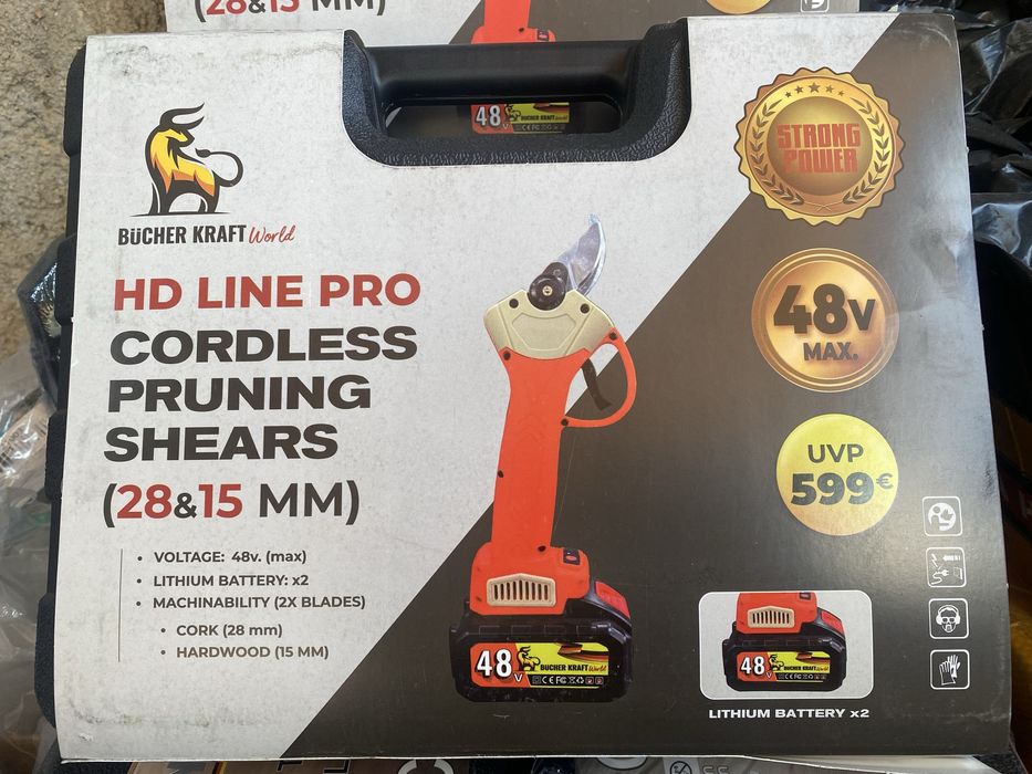 Tesoura da poda eletrica 2 baterias 48v