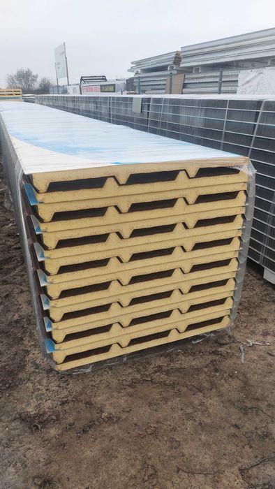 Płyta warstwowa dachowa 100mm GRAFITOWA Nowa