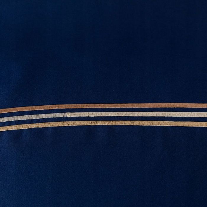 Pościel 140x200/2cz poszewki 70x80 gładka z Haftem Lumera komplet Nieb