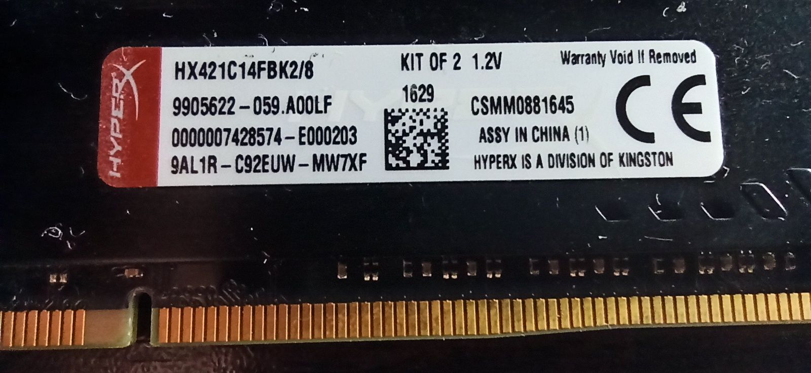 Pamięć 8 GB hx421c14fbk2/8 DDR 4