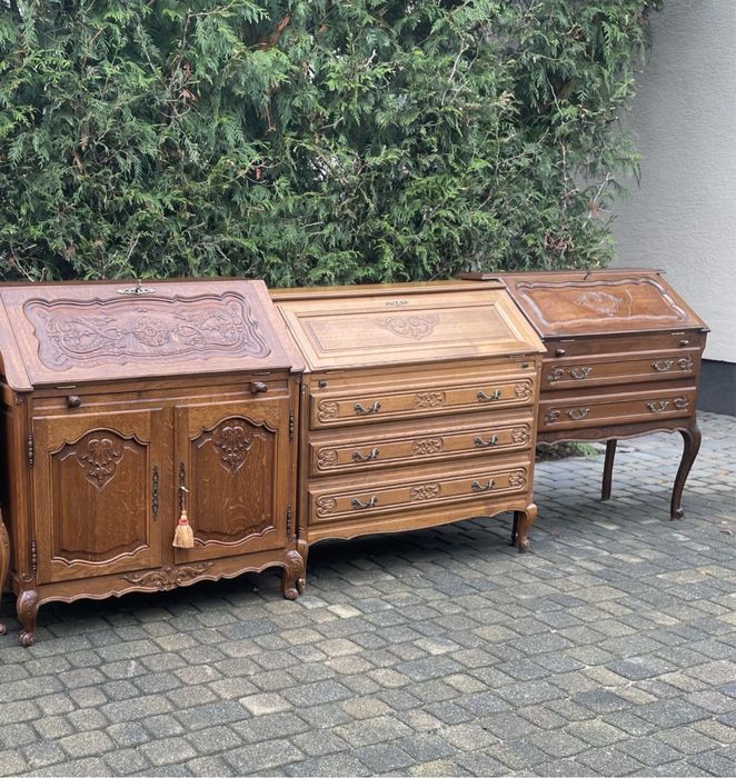 Sekretarzyk ludwikowski biurko szuflady Ludwik XV