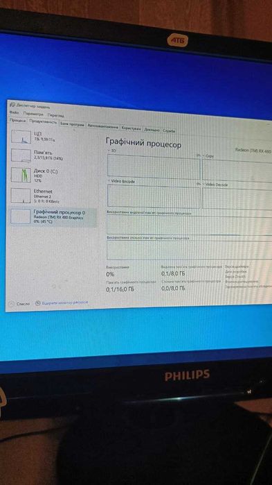 Продам рабочую amd rx 480 8gb