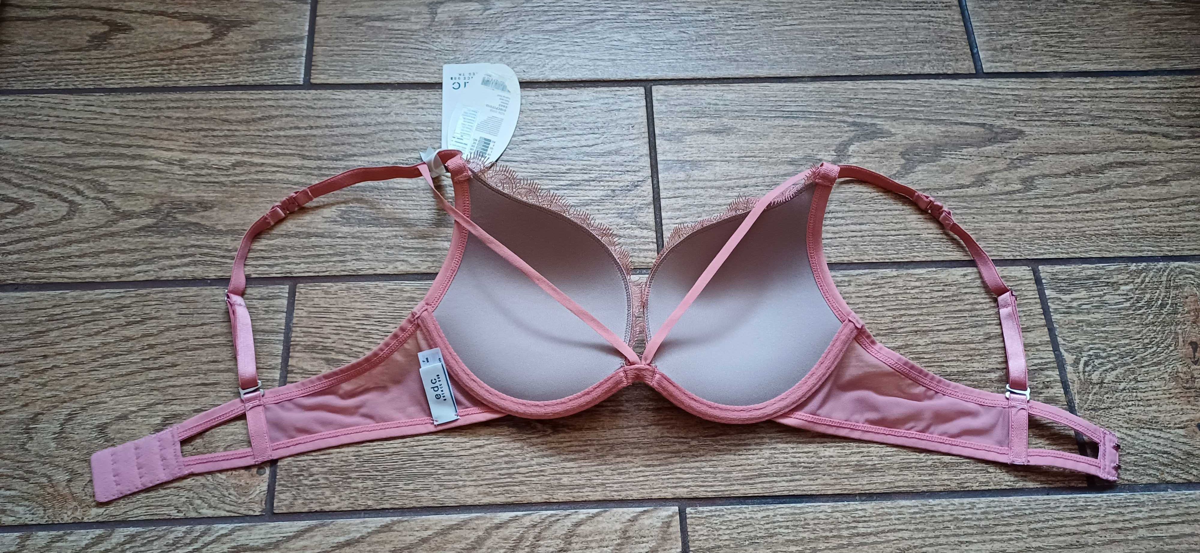 Nowy różowy biustonosz EDC by Esprit r. 75 B push up