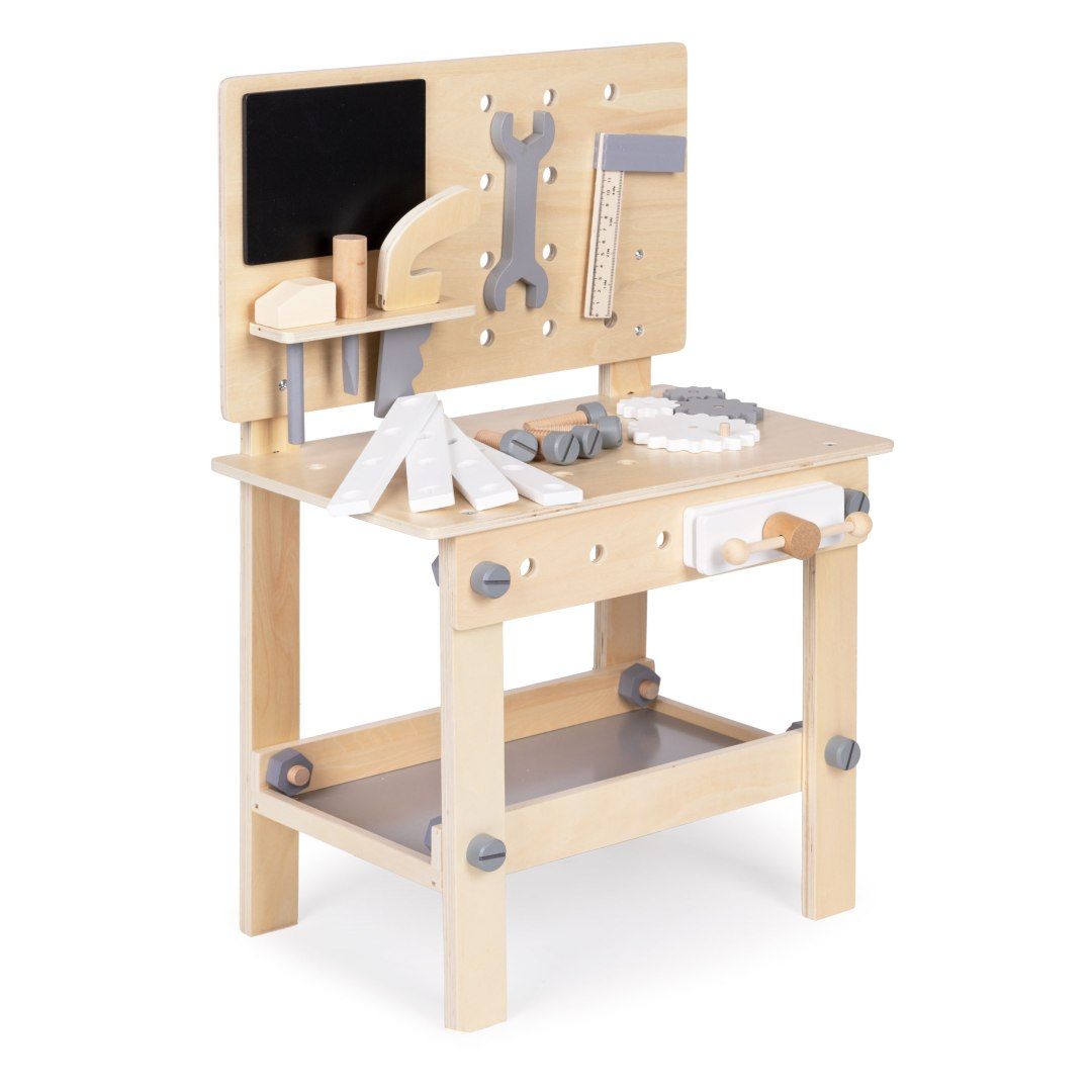 Drewniany warsztat dla dzieci narzędzia stolik