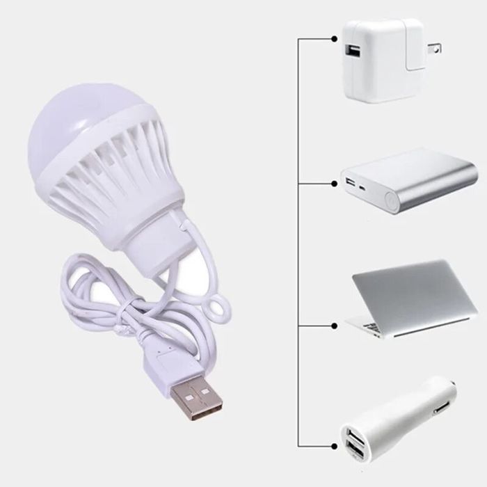 USB LED ліхтарик, лампочка, від Power-Bank.