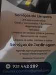 Faço limpezas e serviços de jardinagem