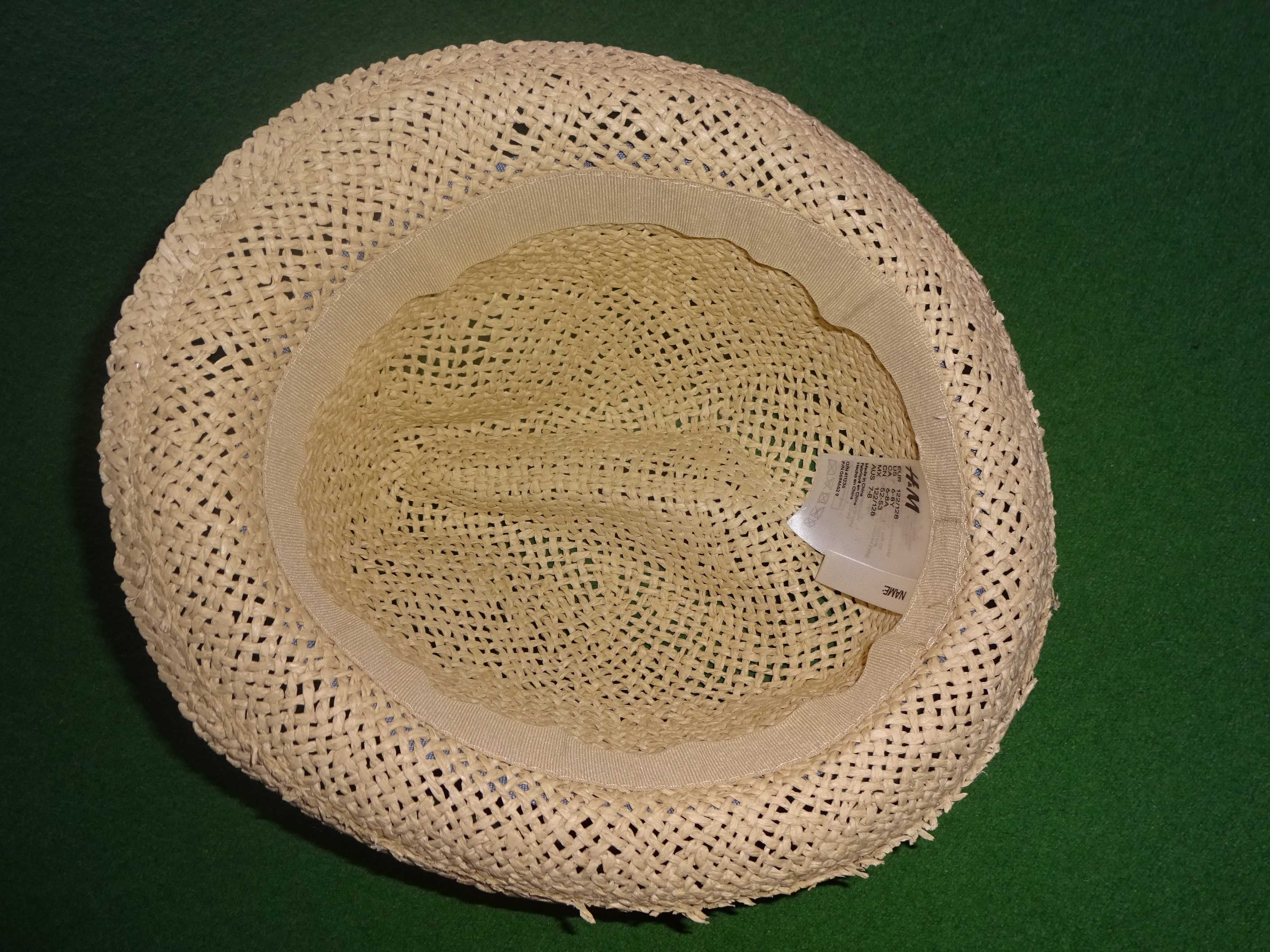 H&M letni kapelusz beżowy 122-128 cm 6-8 lat