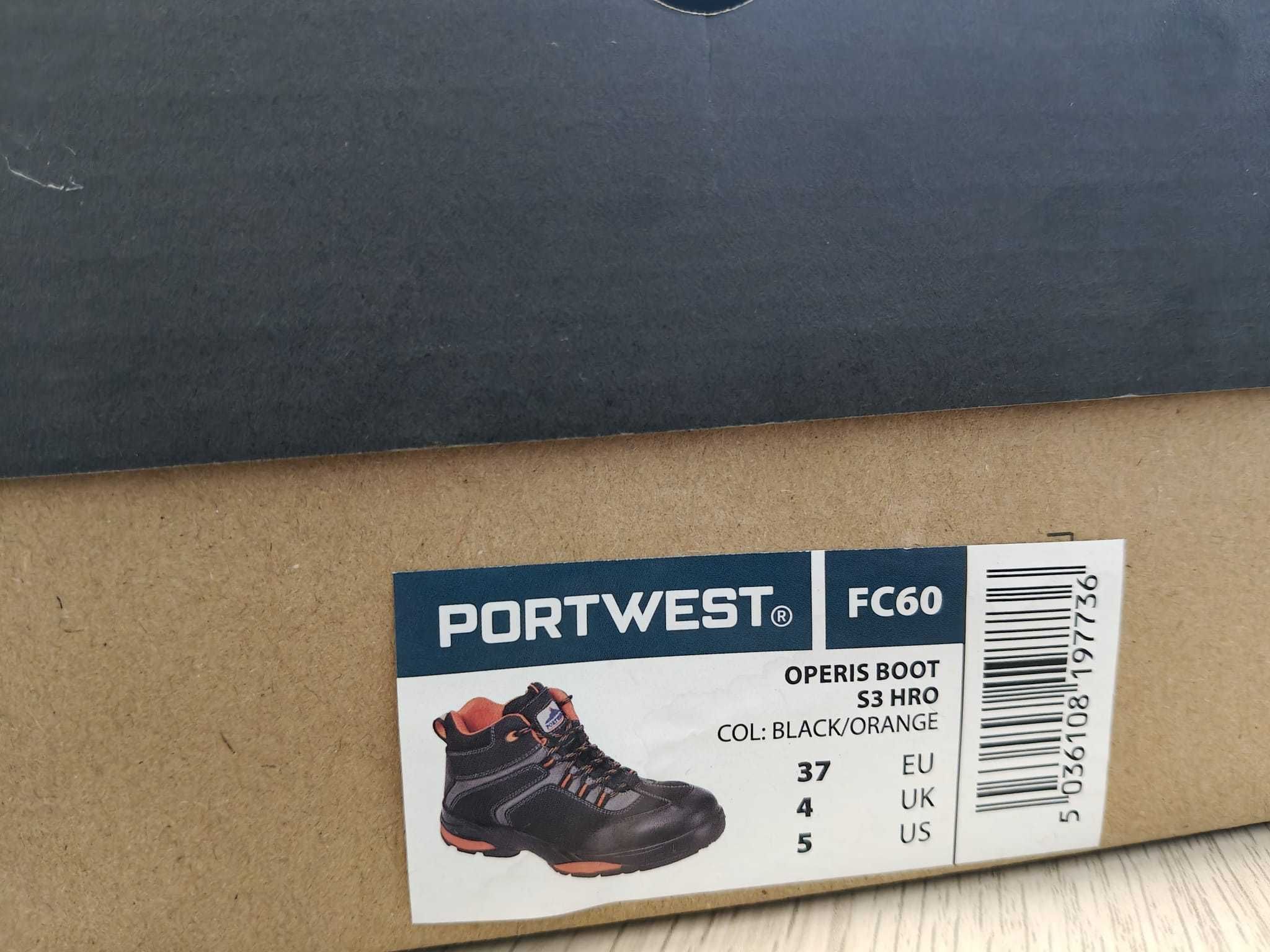 Botas de Segurança FC60 Portwest Operis S3 HRO – Tamanho 37 – Novas