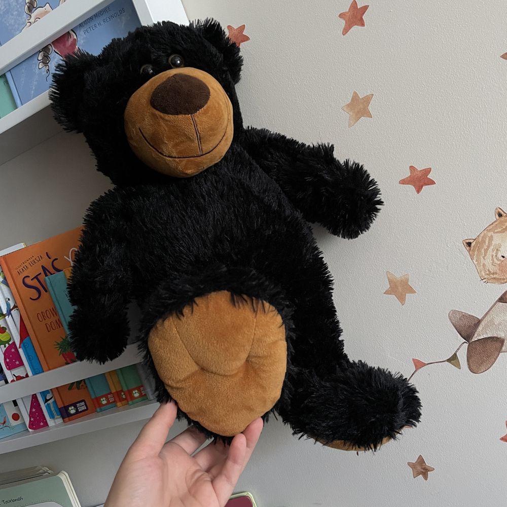 Duży czarny miś maskotka przytulanka pluszak Smyk 55 cm