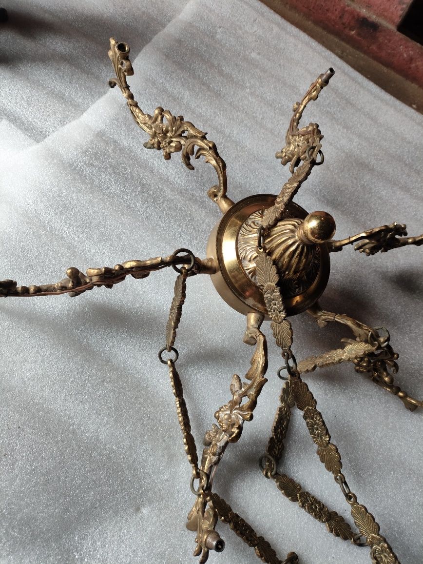 Żyrandol Lampa sufitowa mosiężna