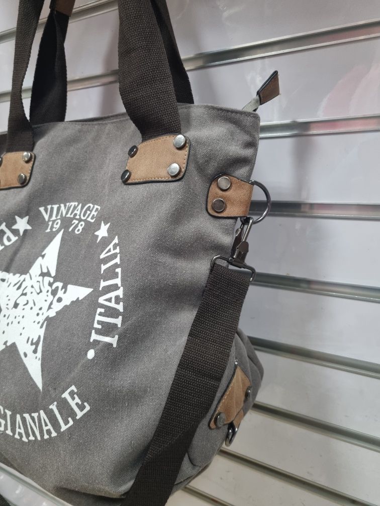 Szara torebka damska shopper