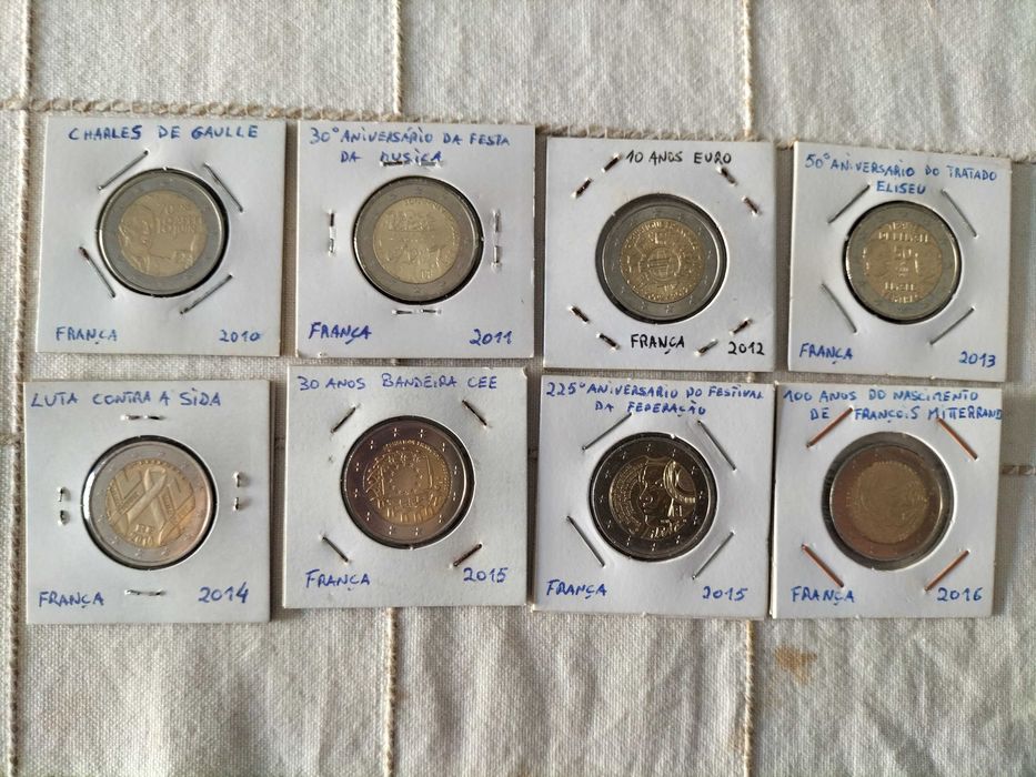 63 moedas de 2 euros todas diferentes