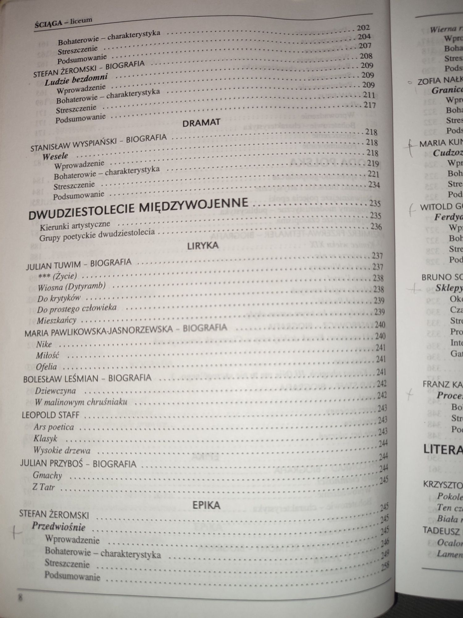 Streszczenia lektur do matury, Greg, Ściąga