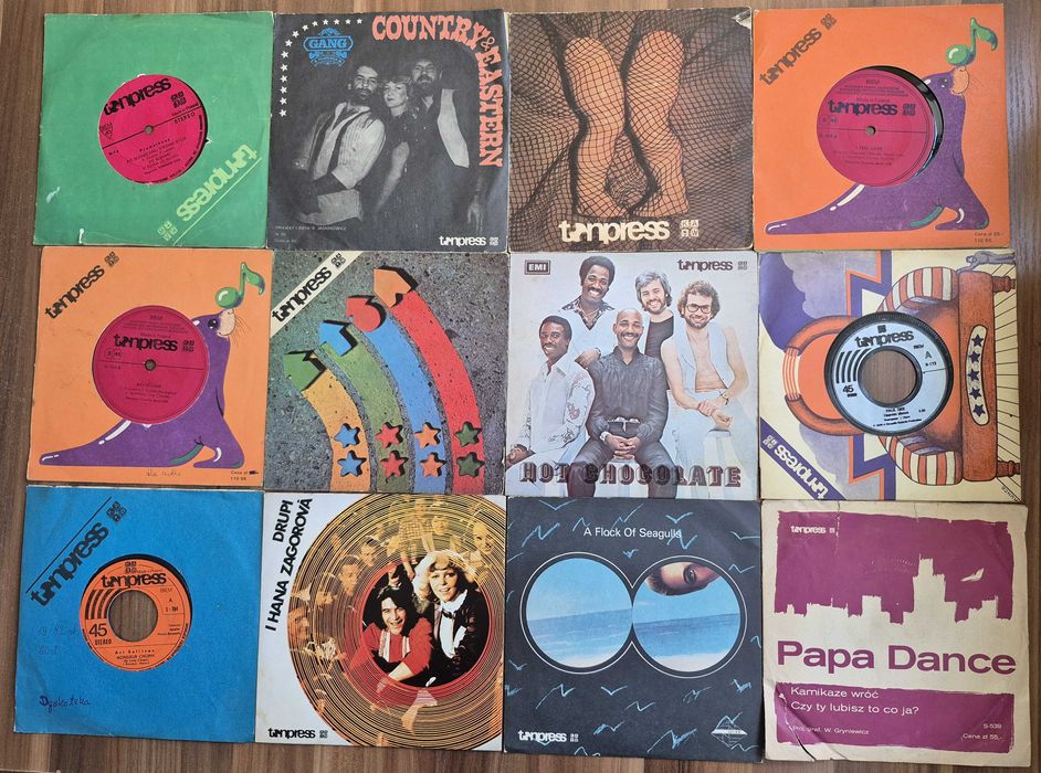 Płyty winylowe single, 23 szt., Muza, Pronit, Tonpress, po 2 zł gratis