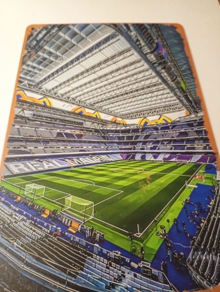 Tablica metalowa do powieszenia stadion Real Madryt 20x30cm