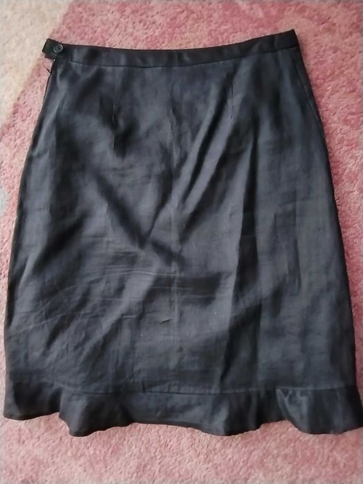 Spódnica czarna lniana