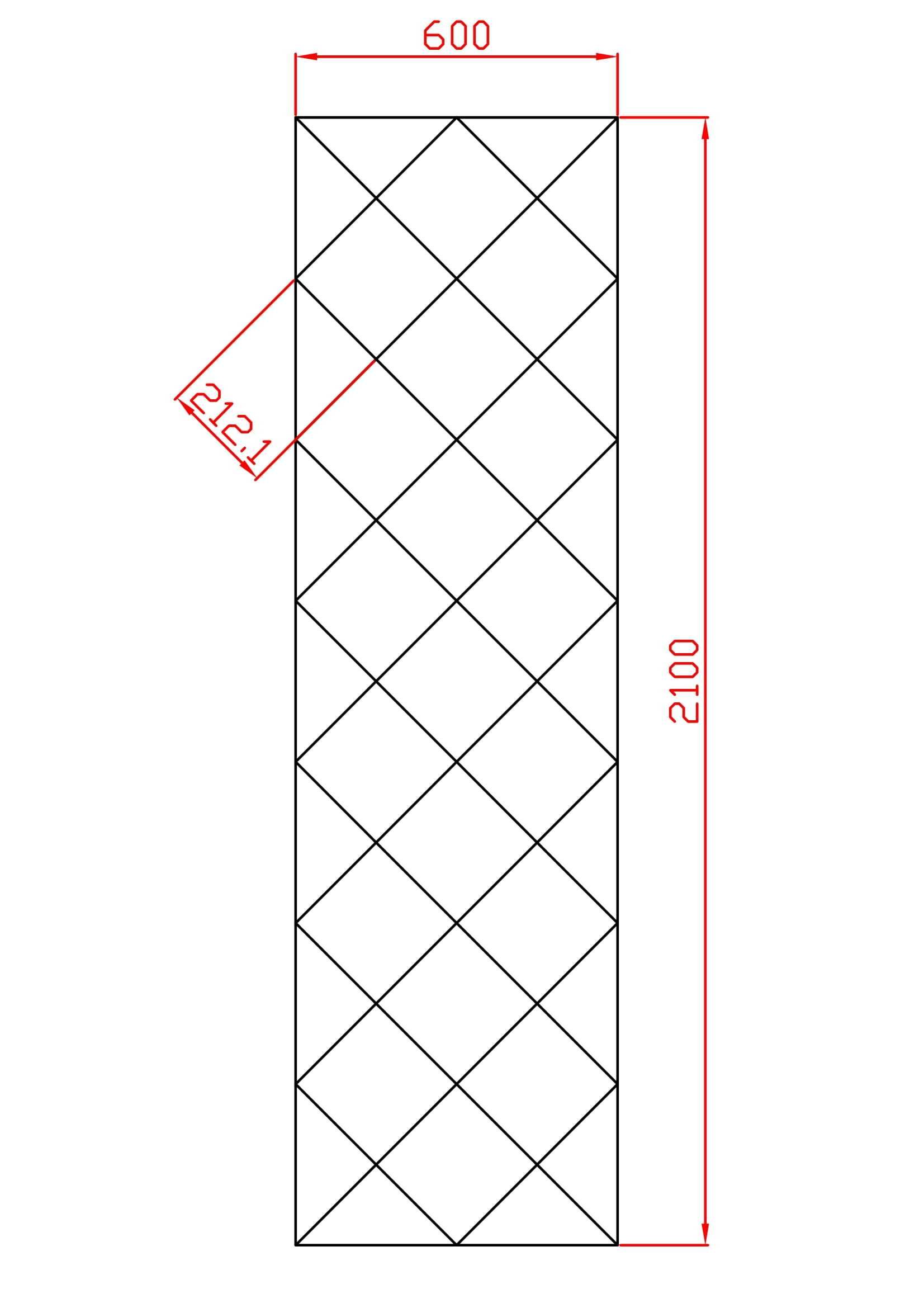 Lustro srebrne fazowane glamour 60x210 cm