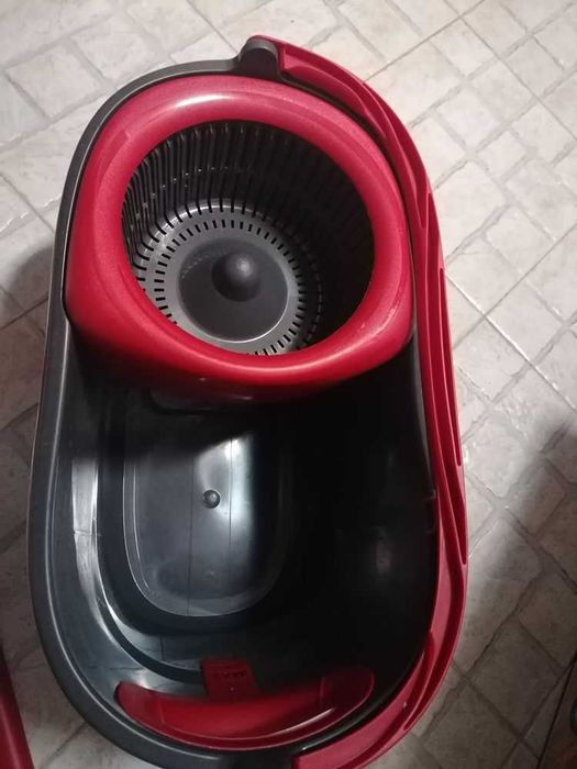 Vileda TURBO 2in1 microfiber - Balde de esfregona giratório com pedal