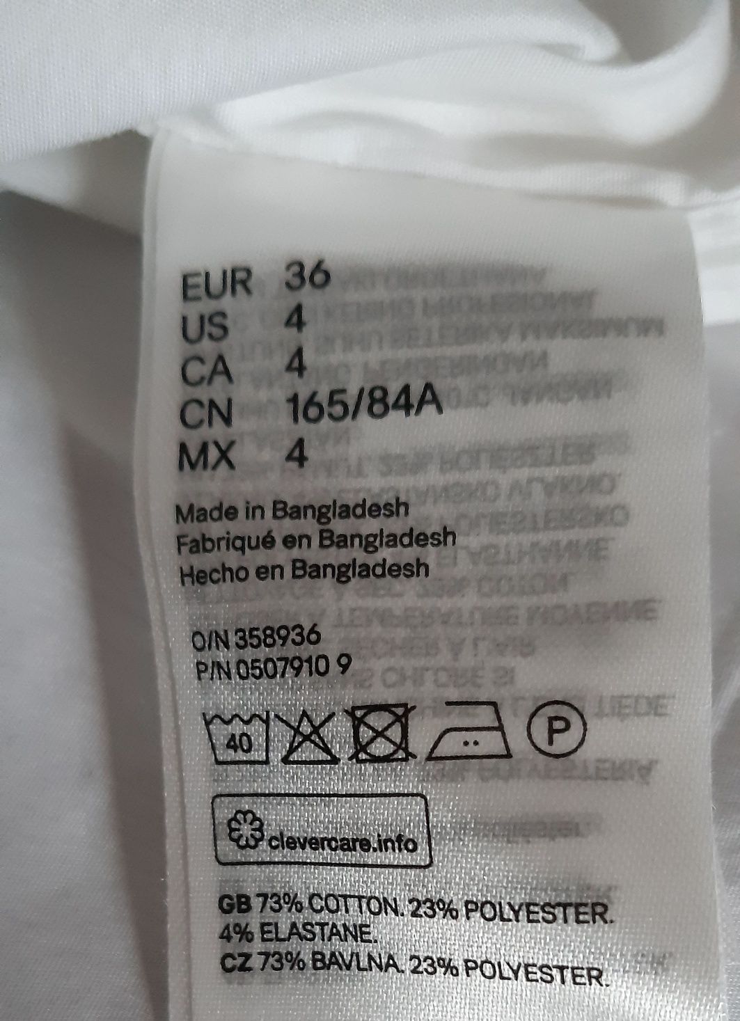 Koszula damska biała elegancka H&M roz.36