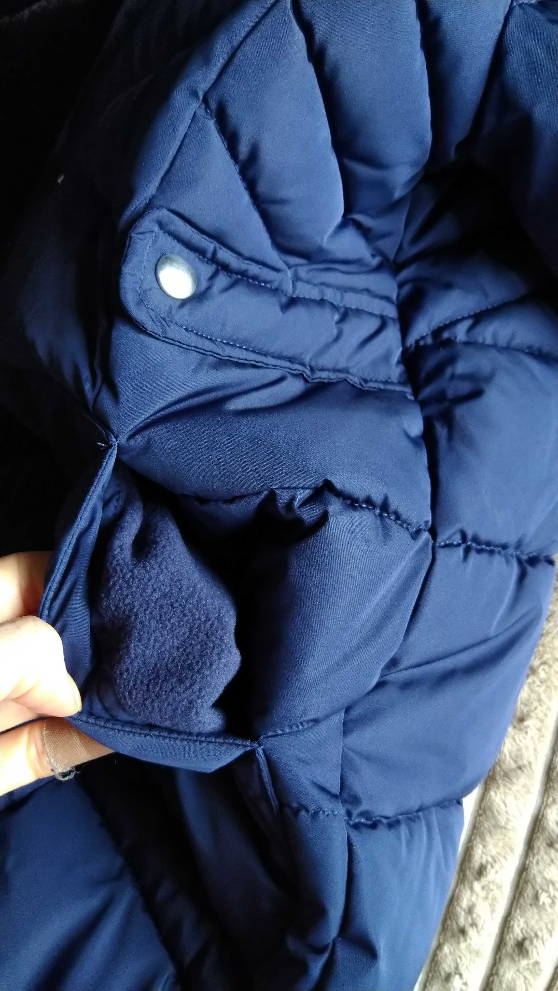 куртка удлиненная зимова зимняя теплая 8-9 128-134 плюш хутро george