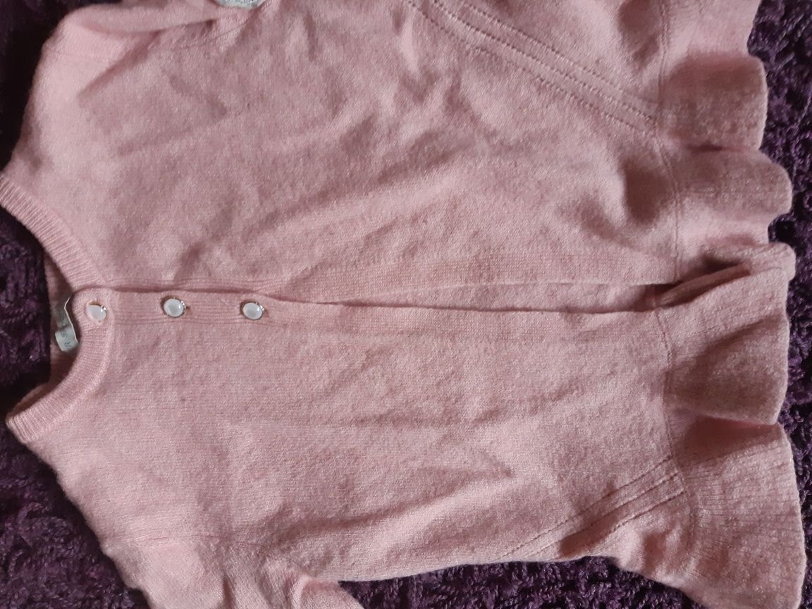 dwa rozpinane sweterki dla dziewczynki  r. 110