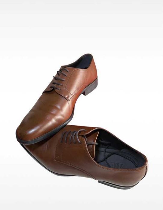 Stylowe męskie buty wizytowe pantofle skórzane Zara rozmiar 44 casual.