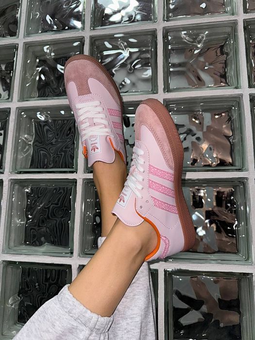 Женские кроссовки Adidas Samba pink 36-40 адидас Наложка!