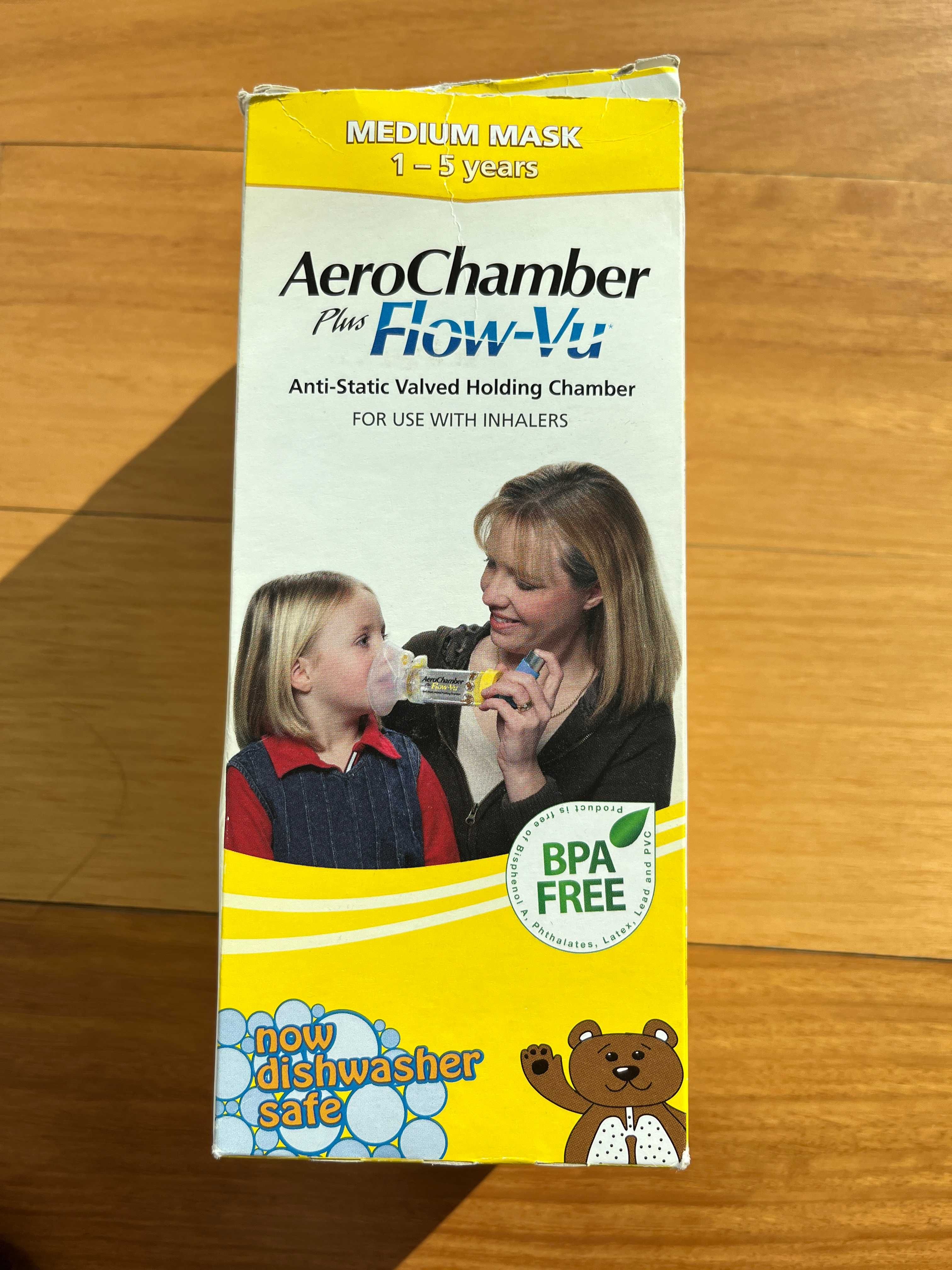 Aerochamber Plus Flow-Vu Máscara Média 1 a 5 anos