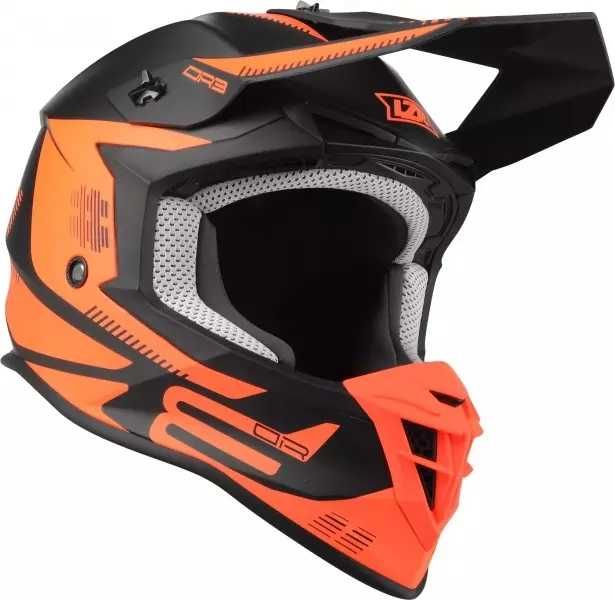 Nowy Kask motocyklowy enduro Lazer OR3 czarny czerwony Fluo matowy S