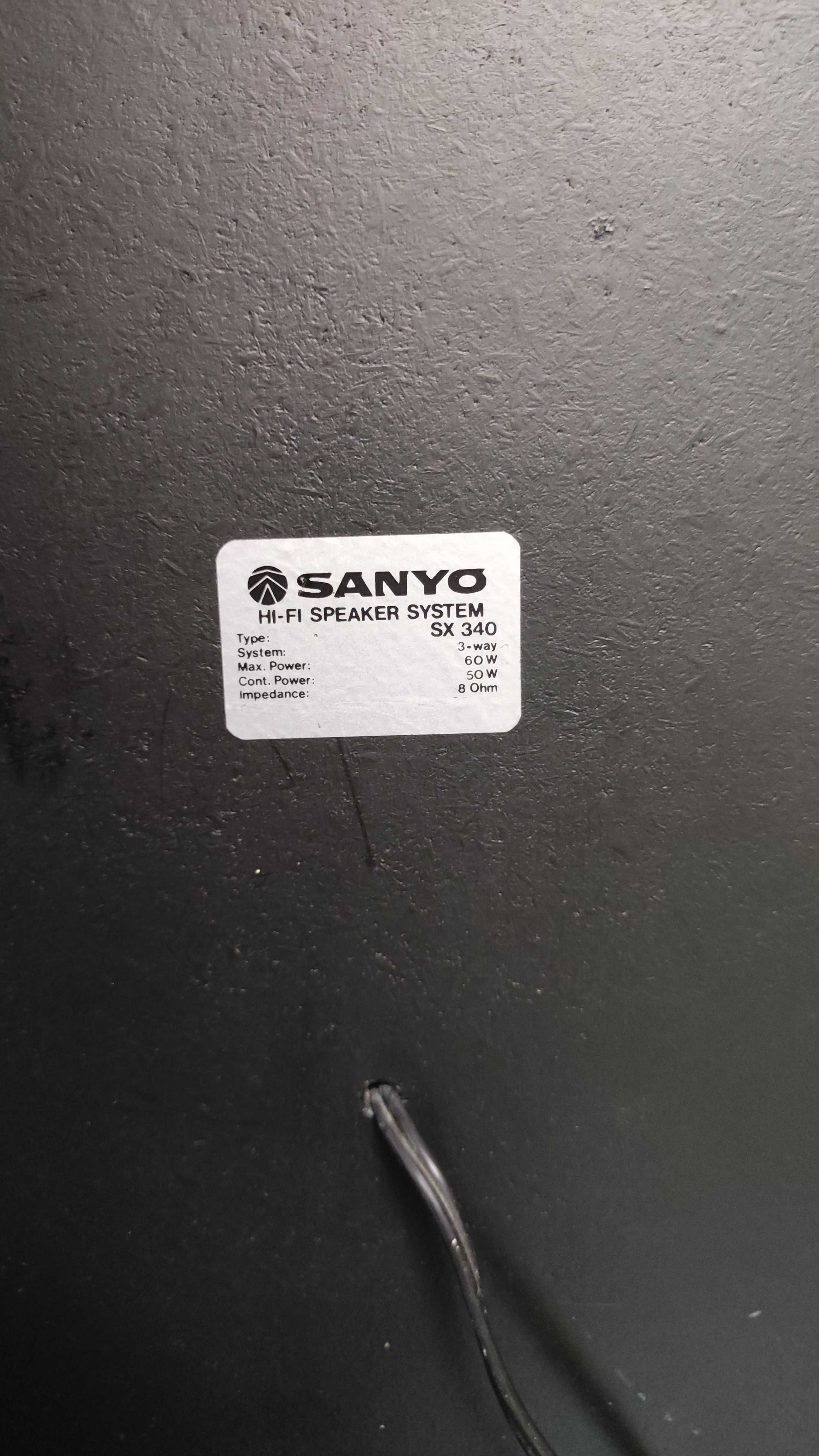 Głośniki SANYO SX340, 8 ohm, produkcja japońska