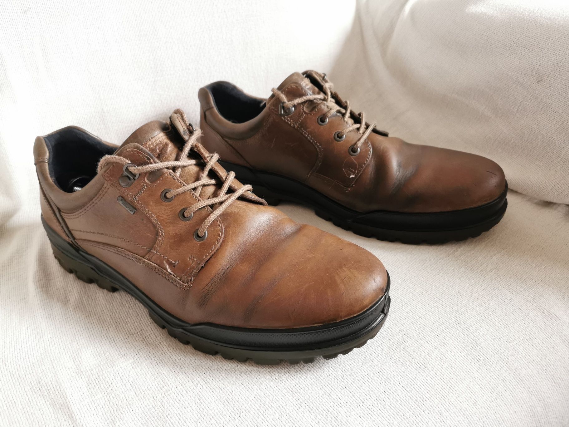 Ecco Track Gore-Tex buty trekkingowe półbuty skórzane 47