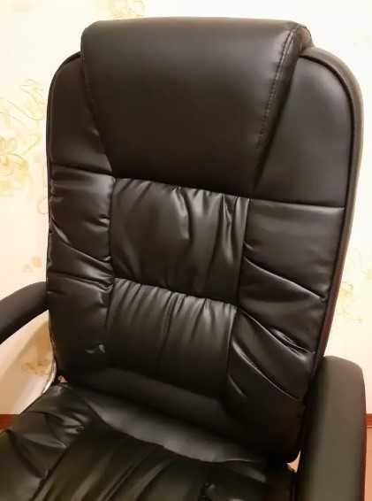 Кресло офисное черное/коричневое. Стул для офиса. Крісло офісне
