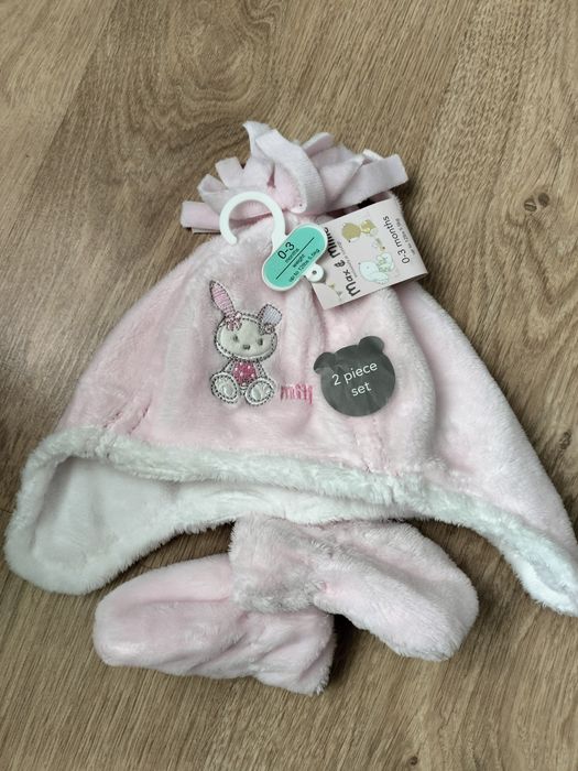 Дитяча шапочка з рукавичками від0до 3 місяців