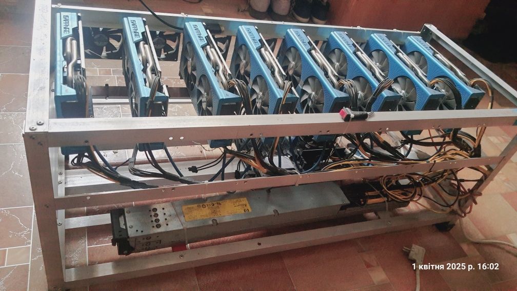 Майнінг ферма Sapphire Radeon Rx 580  NITRO  NITRO 8GB x 8шт.
