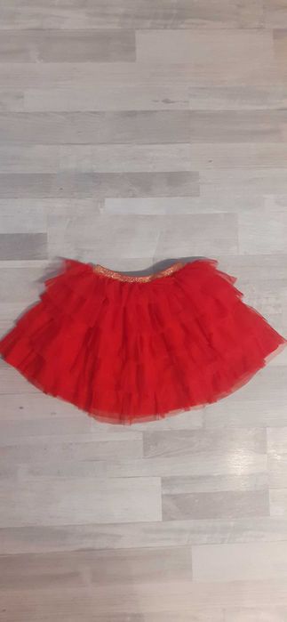 SPÓDNICZKA Dla Dziewczynki Czerwona Rozmiar 122