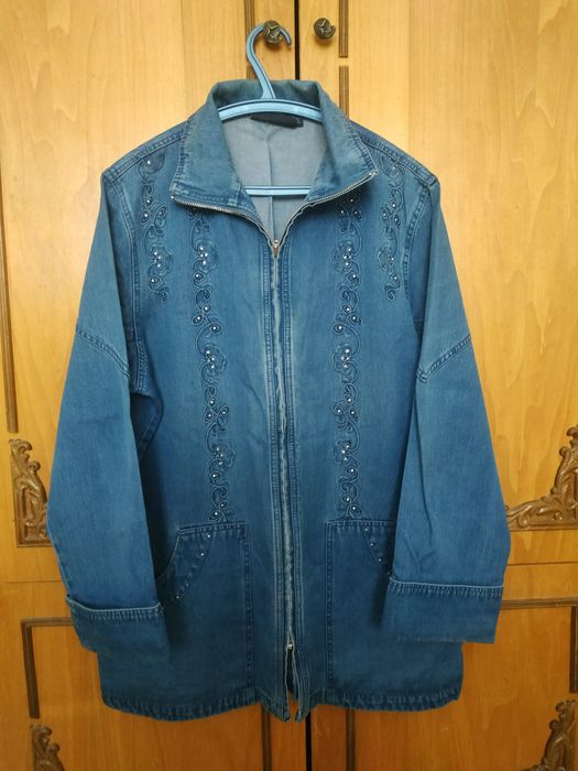 Пиджак куртка джинсовый xl рубашка
