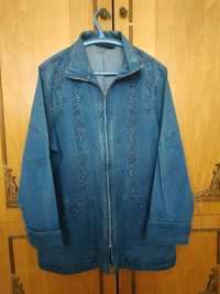 Пиджак куртка джинсовый xl рубашка