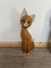 figura kota drewniana