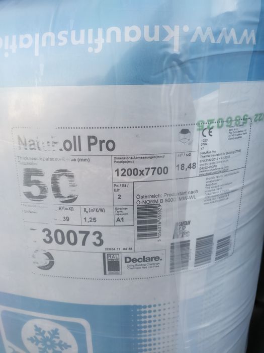 Wełna mineralna Knauf 039 NatuRoll PRO 150 mm, poddasza 24 zł m2